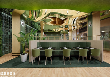 植物風格餐廳裝修設計案例效果圖